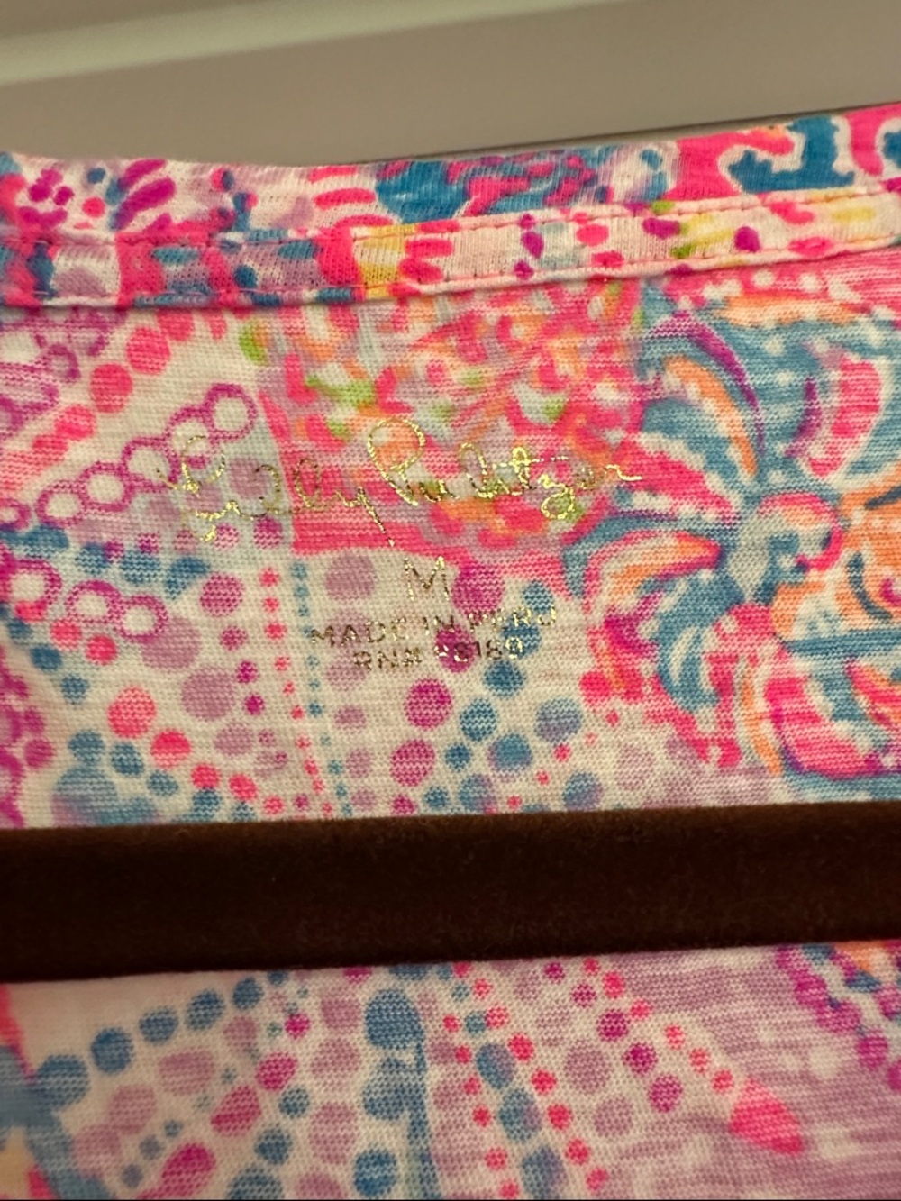 Lilly Pulitzer Pink Multicolor Shell & Floral Short Sleeve Tee - Picture 2 of 6